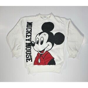 Vintage 80s 90s Disney Mickey Mouse All Over Print Sweatshirt AOP Crewneck S-M?